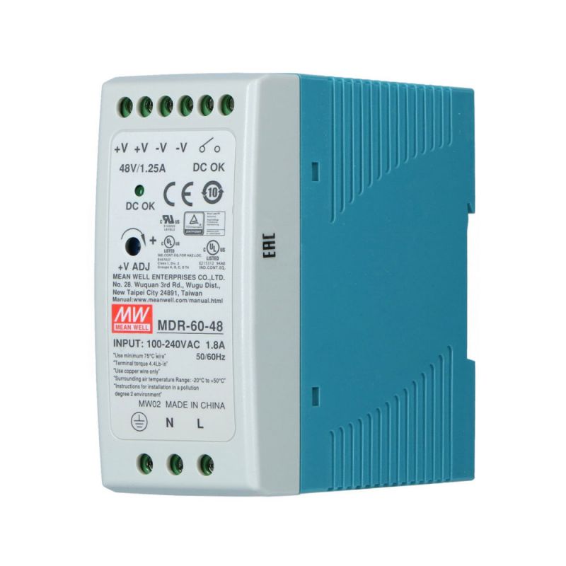 Wi-Tek MDR-60-48 Industrial 48V/60W power supply Wi-Tek MDR-60-48 Industrial 48V/60W power supply